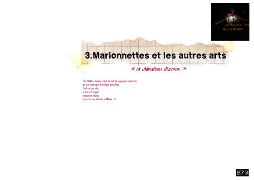 3.Marionnettes et les autres arts - epiKuros