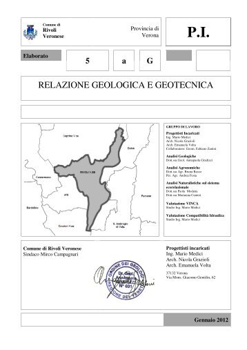 Elaborato 5aG – Relazione geologica e geotecnica - Comune di ...