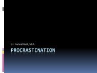 PROCRASTINATION - University of Nevada School of Medicine