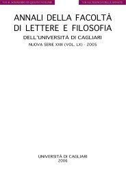 Scarica in PDF - Facoltà di Lettere e Filosofia - Università degli studi ...
