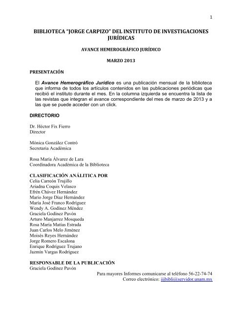 jorge carpizo - Instituto de Investigaciones Jurídicas - UNAM
