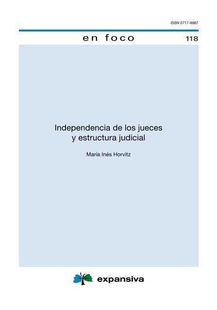 Independencia de los jueces y estructura judicial - Expansiva