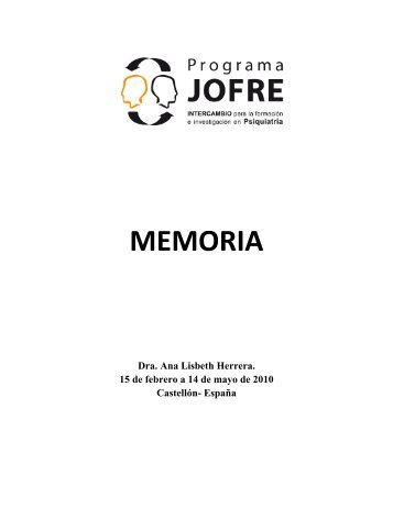 Memoria Dra. Ana Lisbeth Herrera - APAL