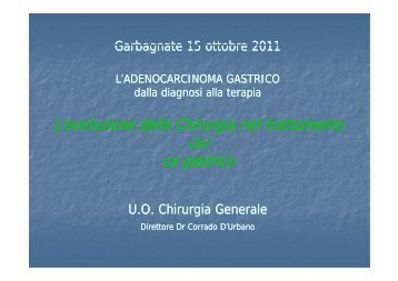 L'evoluzione della Chirurgia nel trattamento del ca ... - MediciGroane.it