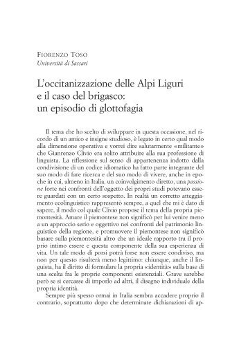 L'occitanizzazione delle Alpi Liguri e il caso del brigasco: un ...