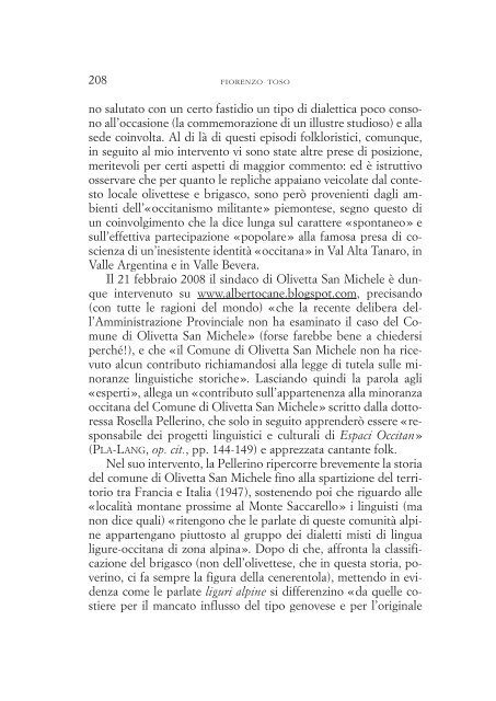 L'occitanizzazione delle Alpi Liguri e il caso del brigasco: un ...