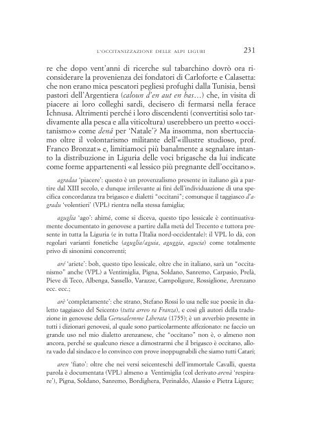 L'occitanizzazione delle Alpi Liguri e il caso del brigasco: un ...