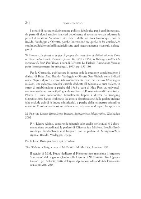 L'occitanizzazione delle Alpi Liguri e il caso del brigasco: un ...