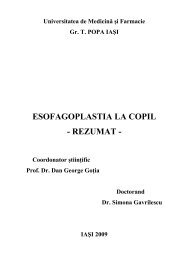 ESOFAGOPLASTIA LA COPIL - REZUMAT - - 