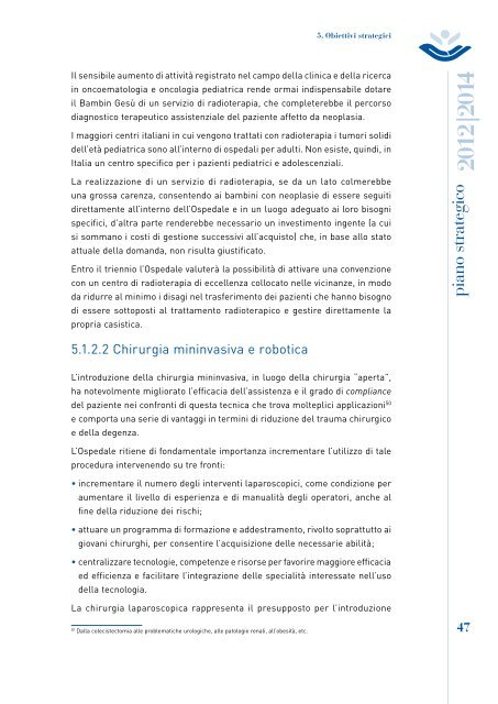 2012 | 2014 - Ospedale Pediatrico Bambino Gesù