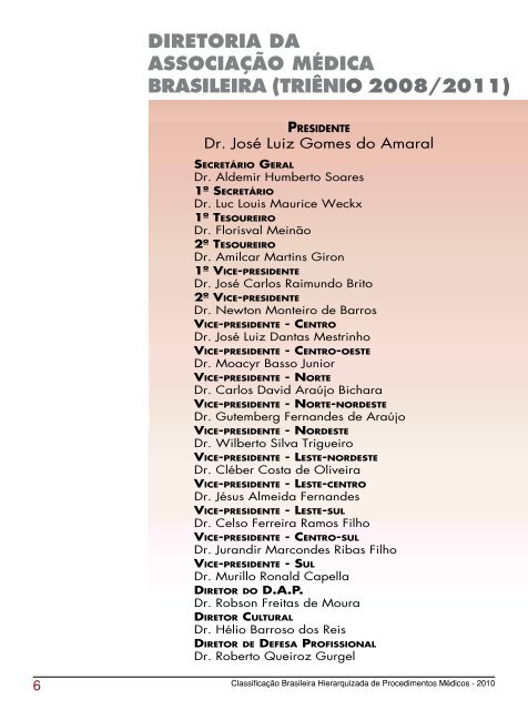 Arquivo CBHPM 2010 em PDF - Associação Médica Brasileira