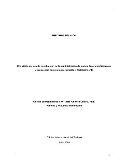 ACR Nicaragua Informe Técnico Administración ... - Poder Judicial