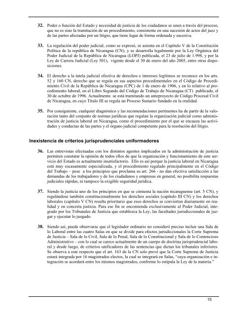 ACR Nicaragua Informe Técnico Administración ... - Poder Judicial