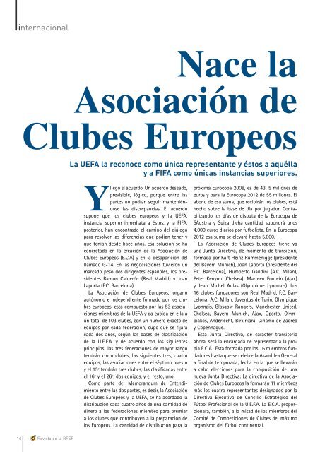 Revista Nº 104 - Enero 2008 - Real Federación Española de Fútbol