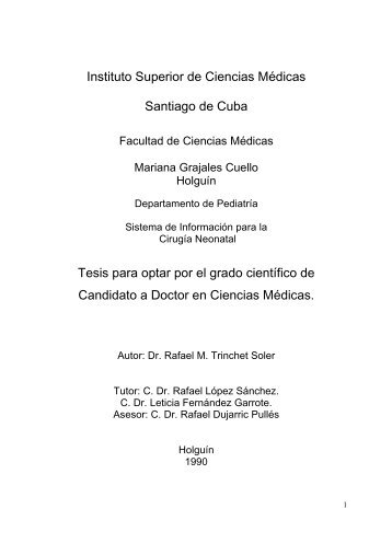 Instituto Superior de Ciencias Médicas Santiago de Cuba Tesis para ...