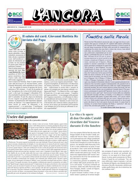 ANNO XXVIII N 30 11 Settembre 2011.pdf - Webdiocesi