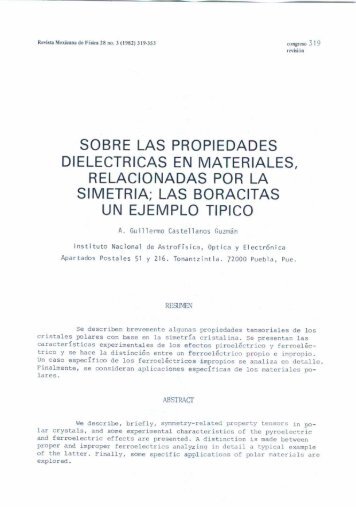 Rev. Mex. Fis. 28(3) (1981) 319. - Revista Mexicana de Física