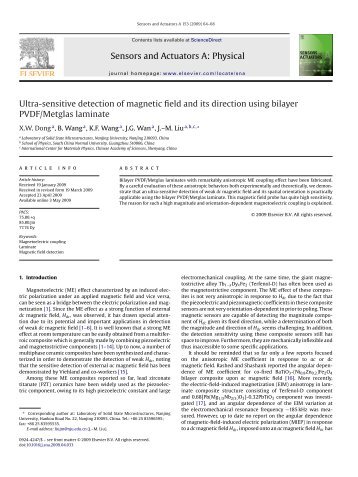 Sensors and Actuators A: Physical Ultra-sensitive detection of ...