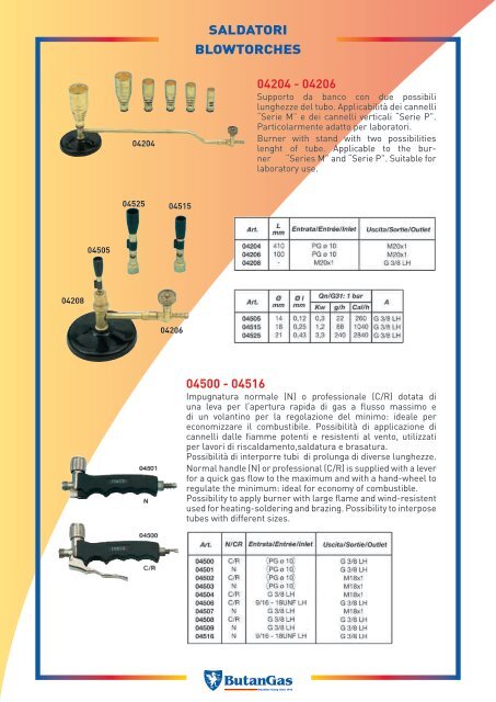 • Linea saldatori • • Blowtorches line • • Linea saldatori ... - ButanGas