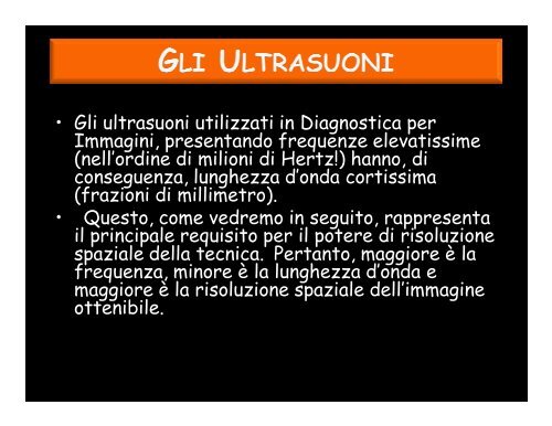 FISICA DEGLI ULTRASUONI ed ARTEFATTI