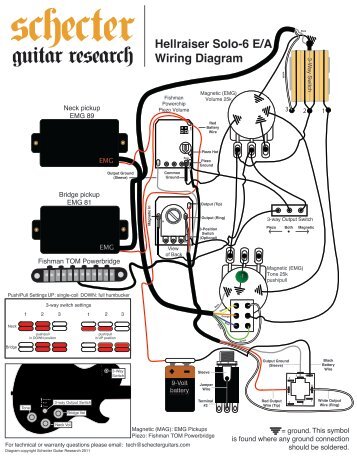 HELLRAISER SOLO 6 WIRING DIAGRAM - Schecter Guitars