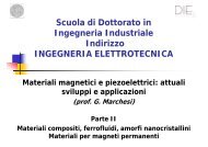 Materiali compositi, ferrofluidi, amorfi nanocristallini. Materiali ... - DIE