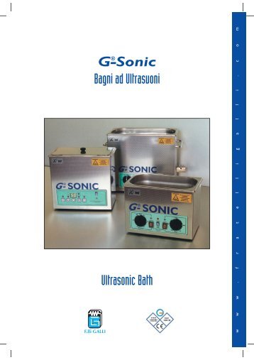 G-Sonic Bagni ad Ultrasuoni Ultrasonic Bath