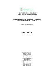 Syllabus Corso Ecografia in Medicina di Urgenza e ... - 118er