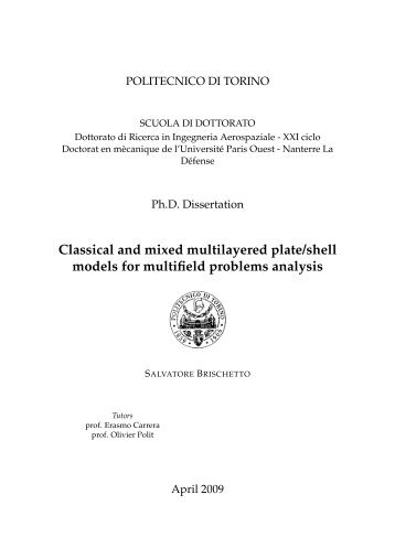 Classical and mixed multilayered plate/shell models for multifield ...