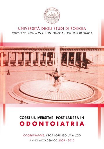 Brochure del Corso - Università degli Studi di Foggia