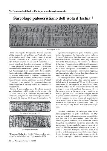 Sarcofago paleocristiano dell'isola d'Ischia * - La Rassegna d'Ischia