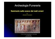 Archeologia Funeraria - Paleopatologia