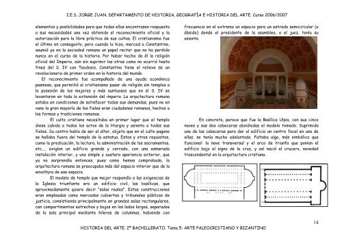 Arte Paleocristiano y Bizantino - IES JORGE JUAN / San Fernando