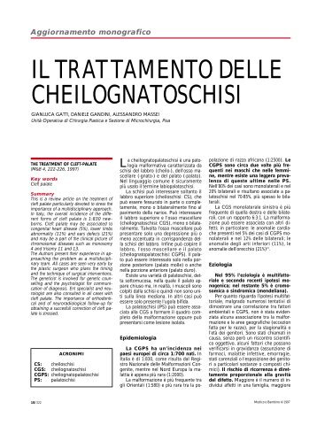 Articolo lps Medico e Bambino - Labiopalatoschisi