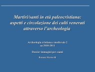 Martiri/santi in età paleocristiana: aspetti e circolazione dei culti ...