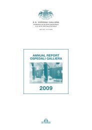 Annual report 2009 - Ospedale Galliera