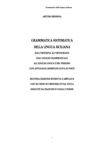 Grammatica della lingua siciliana - Antonio Randazzo