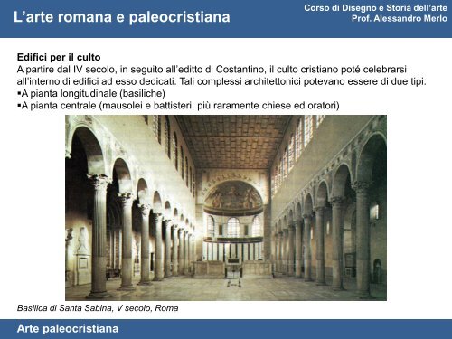 Modulo 1: Arte romana e paleocristiana - Rilievo Urbano