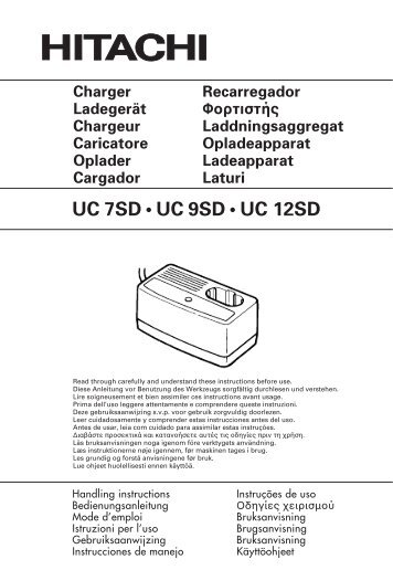 UC 7SD • UC 9SD • UC 12SD - Hitachi Koki Co., Ltd.