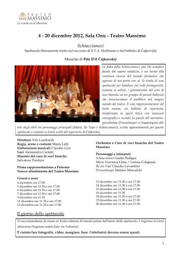 scheda di approfondimento - Teatro Massimo