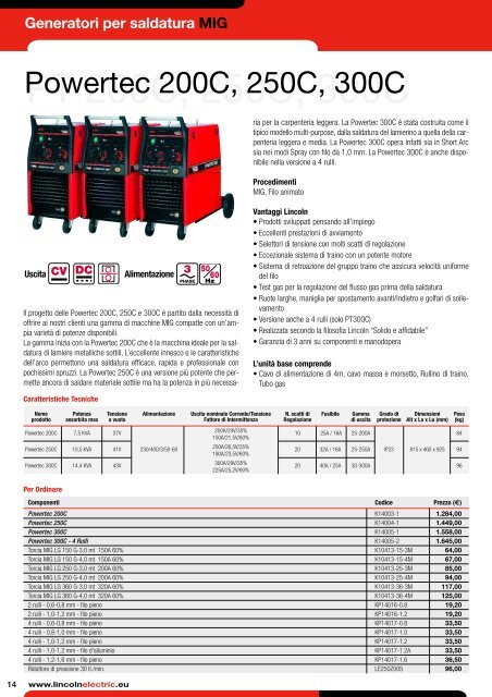 Generatori per saldatura MIG - Lincoln Electric