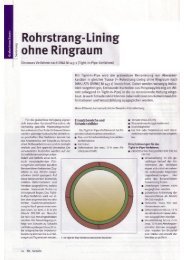 Rohrstrang-Lining ohne Ringraum