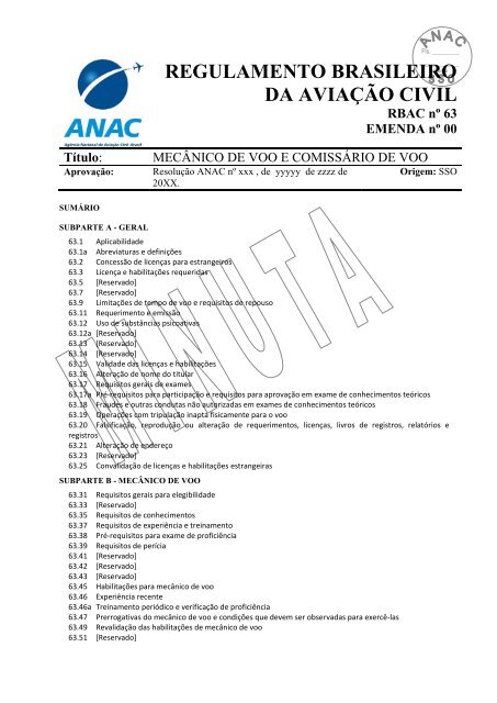 Anexo à Resolução - Anac