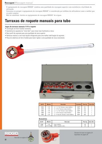 Roscagem manual - Ridgid