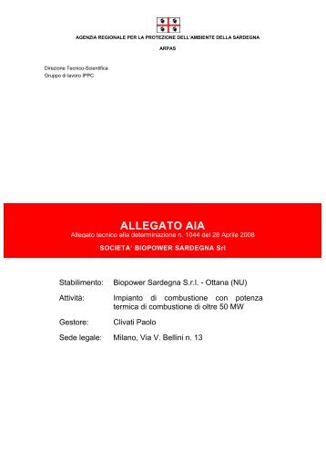 ALLEGATO AIA - SardegnaAmbiente