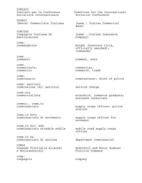 ABBREVIATIONS AND ACRONYMS USED IN THE PRESS OF ...