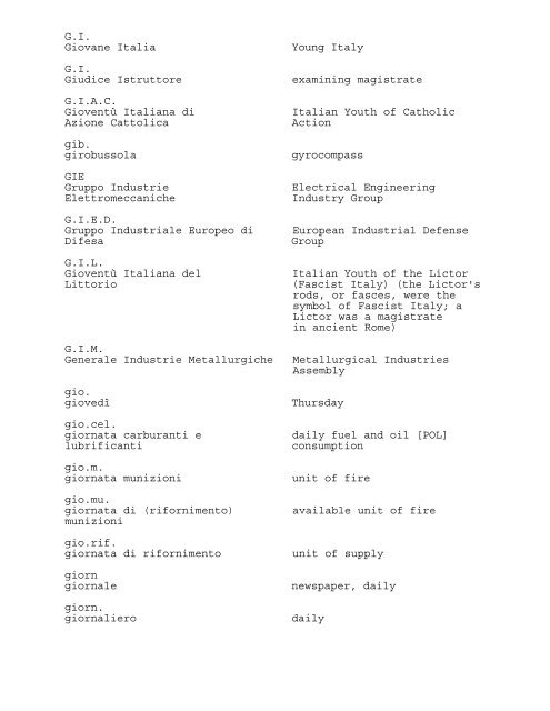 ABBREVIATIONS AND ACRONYMS USED IN THE PRESS OF ...