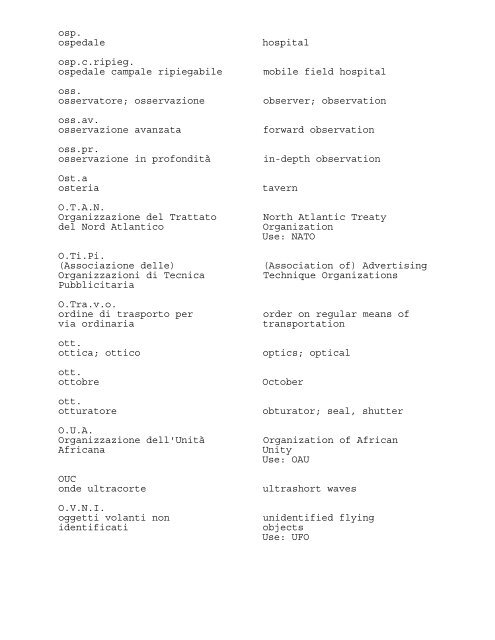 ABBREVIATIONS AND ACRONYMS USED IN THE PRESS OF ...