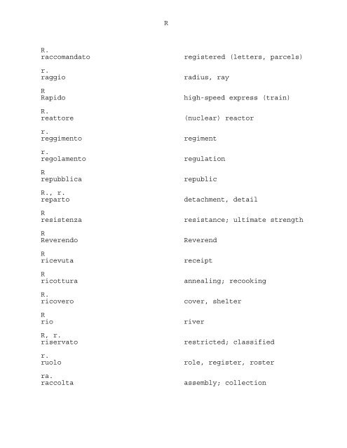 ABBREVIATIONS AND ACRONYMS USED IN THE PRESS OF ...