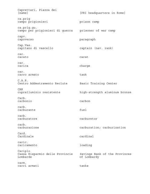 ABBREVIATIONS AND ACRONYMS USED IN THE PRESS OF ...